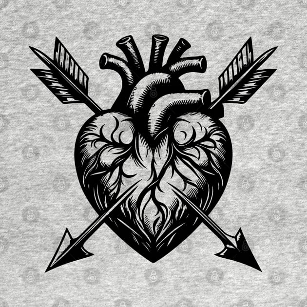 Tattoo with heart and arrows by AnnArtshock